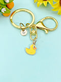 Gold Yellow Duckling Duck Charm Keychain, N6649K