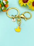 Gold Yellow Duckling Duck Charm Keychain, N6649K