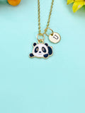 Gold Cute Panda Charm Necklace, N6650
