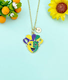 Gold Smile Happy Face Comedy Tragedy Drama Mask Charm Necklace, School Music Theater Arts Gifts, N6652