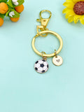 Gold Soccer/Football Ball Charm Keychain, N6653K