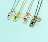 Molar Tooth Charm Necklace, Dentist Medical School Gift, N6660M