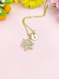 Snowflake Charm Gold Necklace, N6337