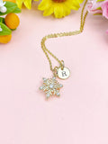 Snowflake Charm Gold Necklace, N6337