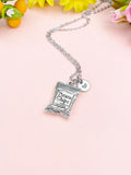Silver Bag of Potato Chip Charm Necklace, N1925