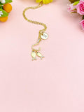 Gold Fish on the Hook Necklace, N3013