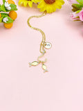 Gold Fish on the Hook Necklace, N3013