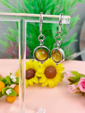Natural Tiger Eye Hypoallergenic Earrings, N4691S