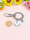 Color Guard Charm Keychain, Senior School Marching Band Jewelry Gift, D596K