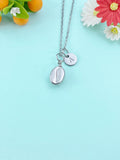 Silver Coffee Bean Charm Necklace, Connection & Warmth Gift for Friend Sister Mom or Coffee Lovers, N6574