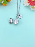 Silver Coffee Bean Charm Necklace, Connection & Warmth Gift for Friend Sister Mom or Coffee Lovers, N6574