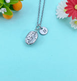 Silver Coffee Bean Charm Necklace, Christmas Gift for Friend Sister Mom or Coffee Lovers, N6575