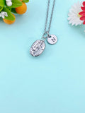Silver Coffee Bean Charm Necklace, Christmas Gift for Friend Sister Mom or Coffee Lovers, N6575