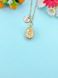 Gold Coffee Bean Charm Necklace, Christmas Gift for Friend Sister Mom or Coffee Lovers, N6576