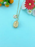 Gold Coffee Bean Charm Necklace, Christmas Gift for Friend Sister Mom or Coffee Lovers, N6576
