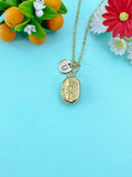 Gold Coffee Bean Charm Necklace, Christmas Gift for Friend Sister Mom or Coffee Lovers, N6576