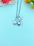 Silver TINY Coffee Bean Charm Necklace, Christmas Gift for Friend Sister Mom or Coffee Lovers, N6578