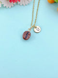 Gold Coffee Bean Charm Necklace, Christmas Gift for Friend Sister Mom or Coffee Lovers, N6579