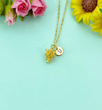 Gold Pine Cone Charm Necklace, N6586