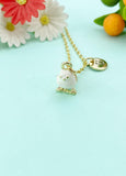 Gold Sparrow Brown Bird Charm Necklace, American Tree Sparrow, N6597