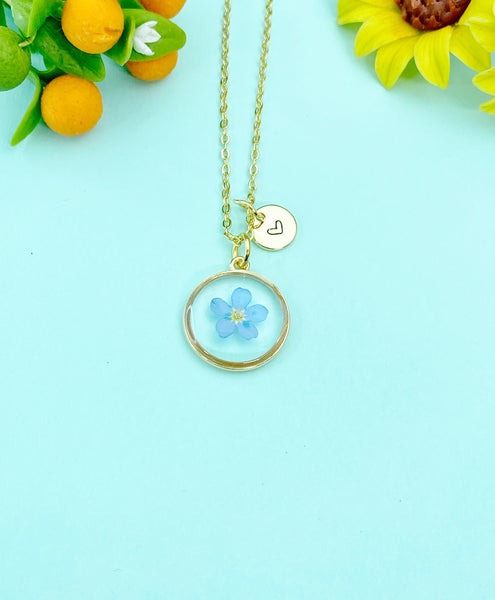 Gold Forget Me Not Charm Necklace, N5771G