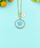 Gold Forget Me Not Charm Necklace, N5771G