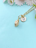 Gold TINY Potato Nuggets Charm Necklace, N6602