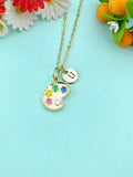 Gold Artist Palette Charm Necklace, N6605