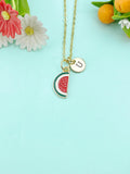Gold Watermelon Slice Charm Necklace, N6608