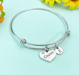 Cousin Heart Charm Bracelet, N928A