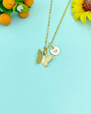 Gold Butterfly Charm Necklace, N2710G
