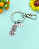 Silver Computer Keyboard Charm Keychain, N5804K