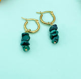 Malachite Earrings, Natural Gemstone Jewelry N3976
