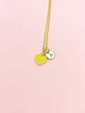 Heart Necklace, Yellow Sweet Necklace Gifts, Personalized Birthday Gift, N4328