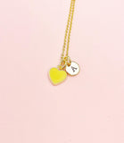 Heart Necklace, Yellow Sweet Necklace Gifts, Personalized Birthday Gift, N4328