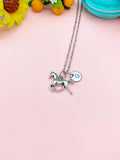 Silver Runing Horse Charm Necklace, N5452