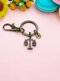 Justice Scale Charm Keychain – Gift for Lawyer, Judge, Law Student – Symbolic Legal Accessory for Family, Friends & Career Milestones, N6664