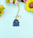 Gold Cute Black Ghost Necklace, Personalized Gifts, N3695-A