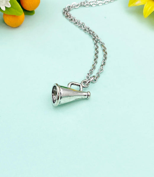 Cheerleader Megaphone Charm Necklace, N1118M