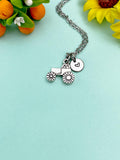 Tractor Charm Silver Necklace, N768
