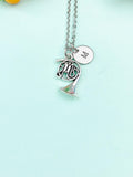 Silver French Horn Charm Necklace, Music Instrument Charm, Matching Band Gifts, Personalized Gift, N1378