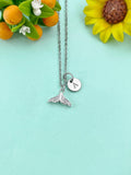 Whale Tail Charm Necklace, Fish Tail, N6634