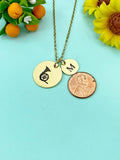 French Horn Charm Necklace, Silver or Gold Stainless Steel Musician Necklace, D497