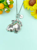 Silver Pomegranate Charm Necklace, N778