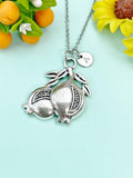 Silver Pomegranate Charm Necklace, N778