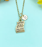 Lottery Ticket Necklace, Lucky Ticket Gift, Good Luck Gift, N5137