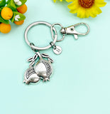 Silver Pomegranate Charm Keychain, N778K