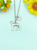 Silver Greyhound Dog Charm Necklace, N1585
