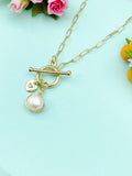 Pearl Necklace, Natural Pearl Jewelry, Gold or Silver Option, N6556P