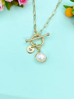 Pearl Necklace, Natural Pearl Jewelry, Gold or Silver Option, N6556P